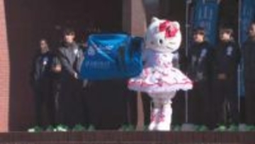 【箱根駅伝】ハローキティも激励 「シード権獲得が目標」 山梨学院大が公開練習・壮行会 山梨