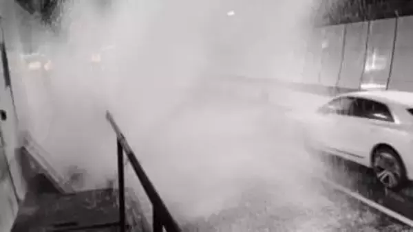 【動画あり】中央道・笹子トンネル内で大量の水漏れ 上り線の勝沼IC～大月JCTで一時通行止め 山梨