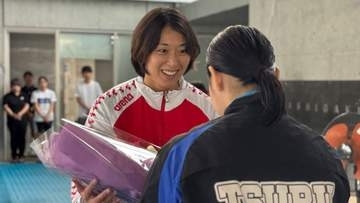水泳・全国大会予選会で約250人が熱戦 パンパシ&アジア大会日本代表 鈴木聡美選手の壮行会も 山梨