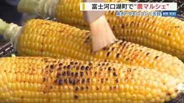 「甘い！うまい！」富士山の麓で「農マルシェ」目玉は旬の“焼きトウモロコシ” 山梨
