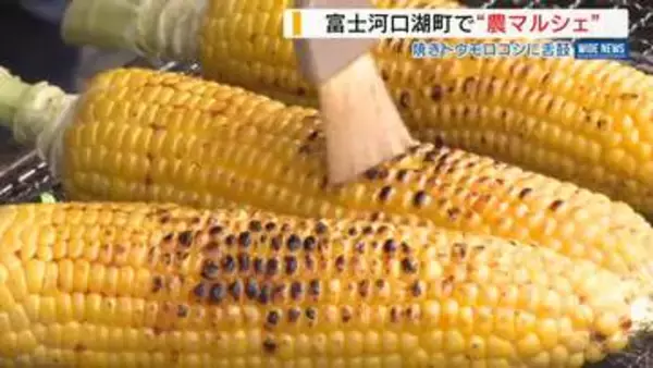 「甘い！うまい！」富士山の麓で「農マルシェ」目玉は旬の“焼きトウモロコシ” 山梨