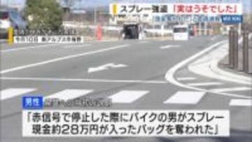 スプレー強盗「実はうそでした」 “現金奪われた”と虚偽通報か 40代の会社役員男性 山梨