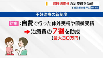 不妊治療で新制度 保険適用外の治療費7割助成 回数や年齢の制限超えなど対象 山梨