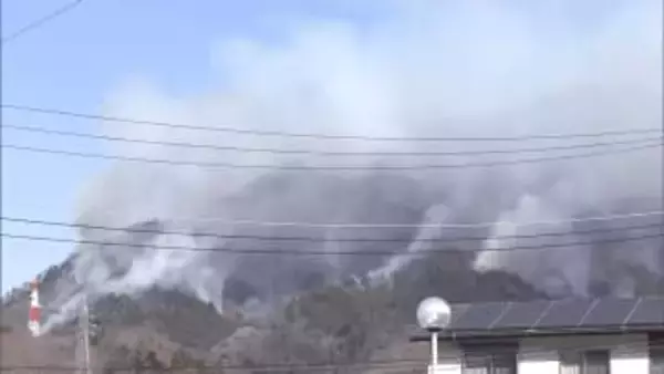 【山林火災・8日目】大月市側は延焼続く 焼失面積は約219haに拡大 上野原市側の火は「小康状態」 山梨