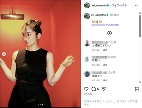 岡本玲、ノースリ黒ワンピース姿に「めっちゃ可愛い！」「お綺麗」の声