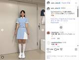 「鷲見玲奈、美脚のミニスカゴルフウェア姿公開！「相変わらずカワイイ」「超スタイルいい」」の画像1
