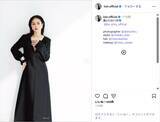 「井川遥、上品な黒ワンピース姿公開！「わあ～～～素敵」「とっても綺麗」」の画像1