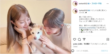 トリンドル玲奈、家族に迎えた新たなメンバーを紹介！「とっても穏やかちゃんです」