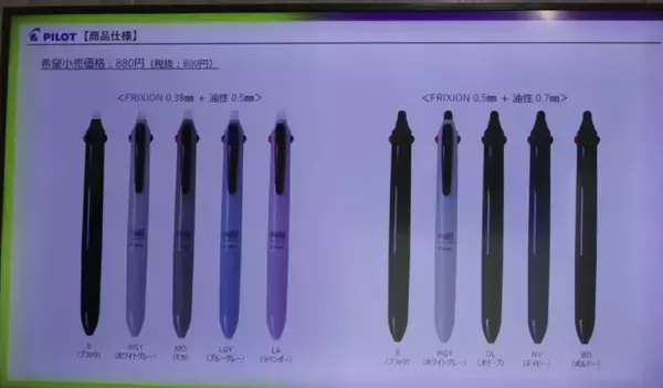 「“消せる”と“消せない”を1本で切り替える！パイロットより新『フリクションボール スイッチ』登場」の画像