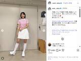 「鷲見玲奈、ミニスカのゴルフウェア姿公開！「めっちゃ可愛い～」「美脚」」の画像1