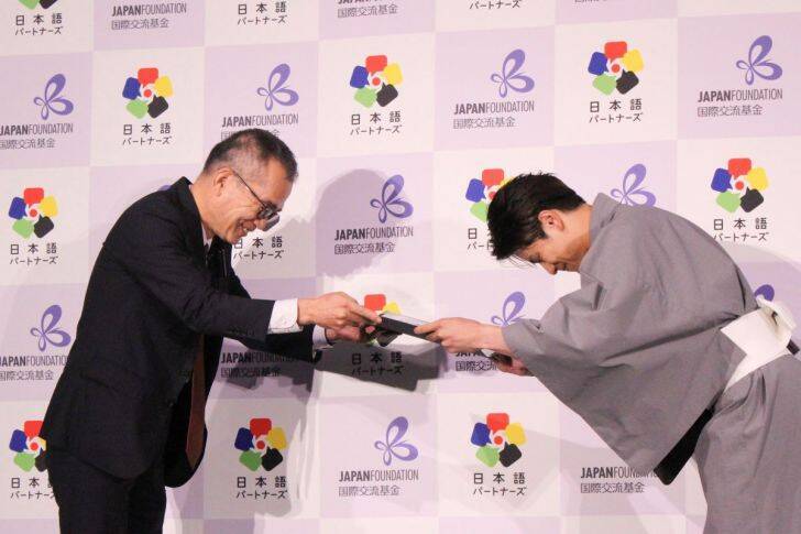 森崎ウィンが浴衣姿で登壇！『日本語パートナーズ』アンバサダー就任記者発表会