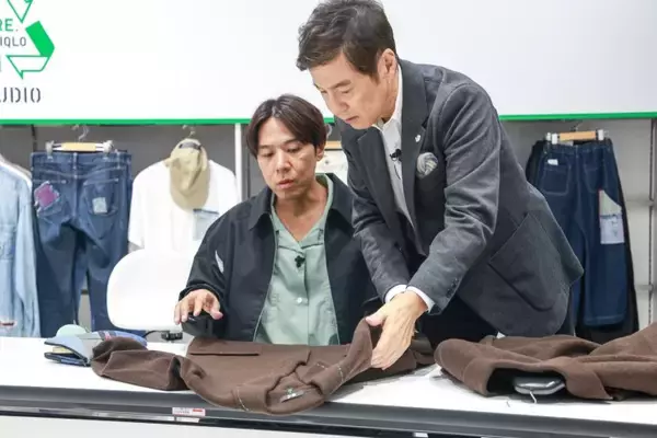 「ロッチ・コカドが刺し子体験！関根勤に世界でひとつのジャケットをプレゼント」の画像