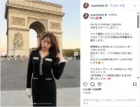 小嶋陽菜、華やか黒ワンピのパリ撮影ショット公開！「どの瞬間も可愛すぎ」「ますます魅力的」