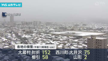 大雪の元日に　夕方にかけて交通障害、落雪に注意を