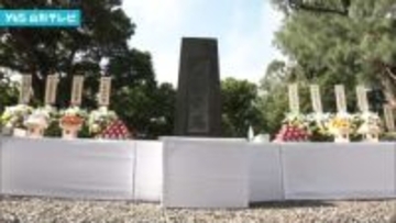 戦後80年 沖縄県の「山形の塔」で慰霊祭