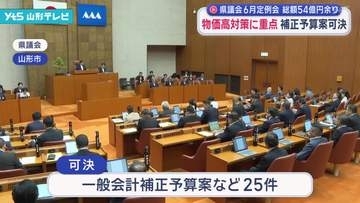 物価高対策に重点 総額54億円余りの補正予算案を可決　県議会6月定例会