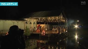 観客を魅了　黒川能「水焔の能」