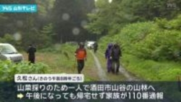 【山形】山菜採りの男性（７８）帰宅せず遭難か