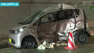 小国町の国道トンネル内で車同士の正面衝突事故