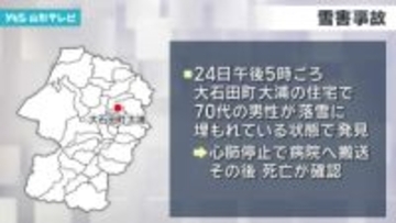 大石田町で落雪事故、70代の男性が死亡