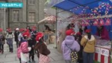 文翔館前広場 山形旧暦初市 にぎわう