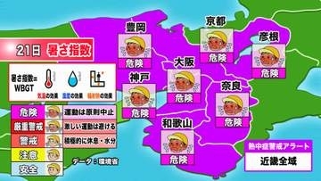 【耐えられへん】近畿各地で今シーズン一番の猛暑　京都38.2℃　岐阜・郡上町は40.0℃まで上がり全国初の「酷暑日」に