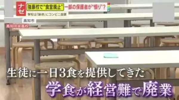 【ナゼ】｢不信感しかない｣“食育”を掲げるスポーツ強豪校で“食堂廃止”…跡地にコンビニ設置も一部保護者は憤り
