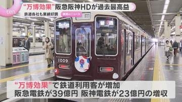 阪急阪神HDが過去最高益　最終利益は785億円　“万博効果”で利用客増加、鉄道各社の業績好調