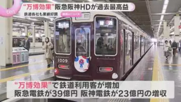 阪急阪神HDが過去最高益　最終利益は785億円　“万博効果”で利用客増加、鉄道各社の業績好調