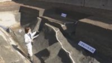 邪馬台国の女王・卑弥呼の墓との説がある箸墓古墳　濠を横切る「渡り堤」が出土　古墳の構造解明に期待