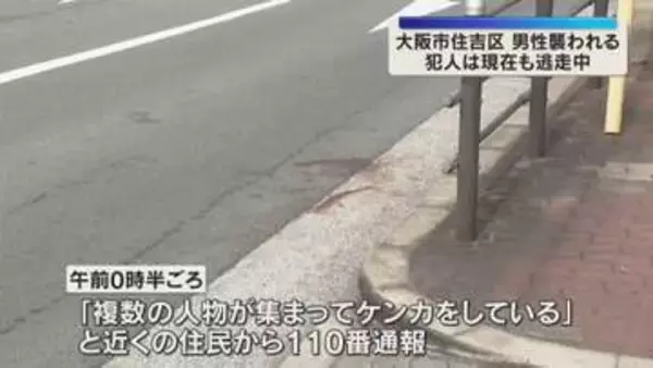 路上で男性が複数人に襲われけが　犯人らは逃走中　警察は殺人未遂事件として捜査　大阪・住吉区