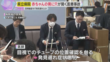 赤ちゃんの胃に4センチの穴が開く医療事故　目視確認せず発見遅れたか　兵庫県立尼崎総合医療センター