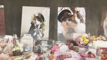 和歌山電鉄・貴志駅の2代目駅長「ニタマ」をしのんで社葬　約500人の参列者が別れを惜しむ