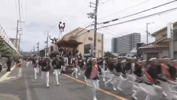 【勇壮】岸和田だんじり祭　「試験曳き」で34台のだんじりが街を疾走　本番は9月19日・20日の２日間