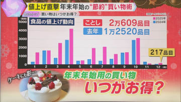 【解説】値上げ直撃　年末年始の“節約”買い物術　今年は2万品超が値上げの中、お得な買い時はいつ？