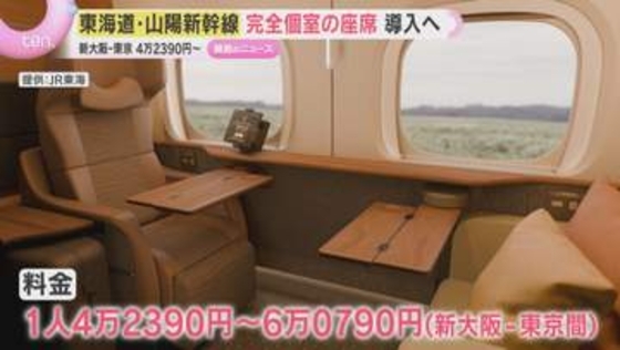 東海道・山陽新幹線に“個室”　グリーン車を超える「最上位」サービスの気になる内容