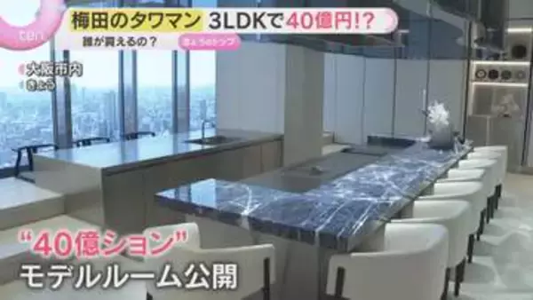 “大阪最後の一等地”超高級タワマン　最上階387平方m40億円は成約済み　マンション高騰どこまで