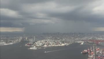 【速報】大阪・神戸で巨大な雨柱　大阪市内に大雨警報　ゲリラ雷雨に注意
