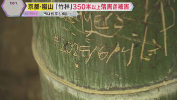 『思い出は心に刻んで』京都・嵐山の名所『竹林の小径』で落書き被害増加　安全面から伐採検討も