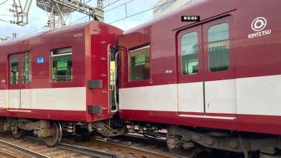 【速報】近鉄・京都駅近くで列車脱線事故“1両目の乗客”が語る「何かがぶつかるような『ガリッ』というような音がした」