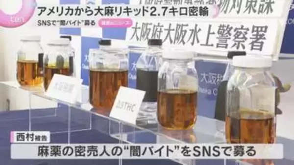 大量の大麻リキッド密輸した罪で男起訴　シロップのボトルに入れ税関で発覚　SNSで密売人募ったか