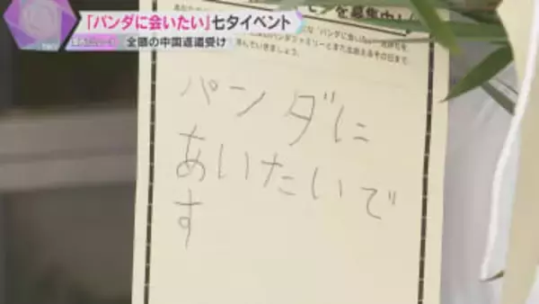 「パンダに会いたい」「元気で暮らして」アドベンチャーワールドで七夕のイベント　和歌山・白浜町
