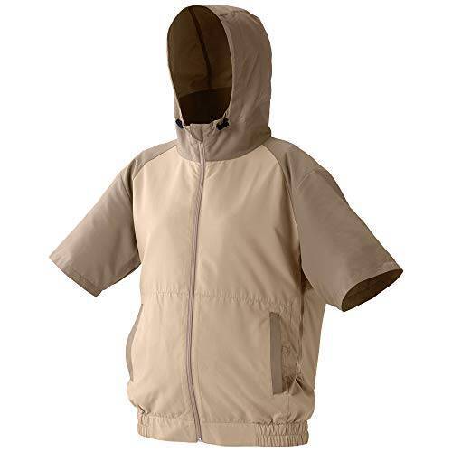 [アイリスオーヤマ] クールウェア カジュアル セット品 空調ファン付 バッテリー付 熱中症対策 半袖 ベージュ(フード付き) M