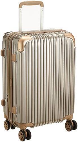 [シフレ] ハードジッパースーツケース キャリーケース 機内持込 容量アップ拡張機能付 Sサイズ 小型 1年保証付 35-40L TRIDENT トライデント TRI2035-49 保証付 40L 49 cm 3.3kg ゴールド