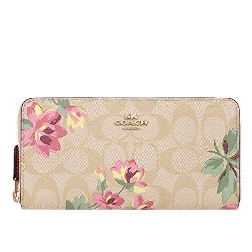 [コーチ] COACH 財布(長財布) F73345 ライトカーキ×ピンクマルチ シグネチャー フローラル リリィ プリント アコーディオン ジップ アラウンド レディース [アウトレット品] [ブランド] [並行輸入品]