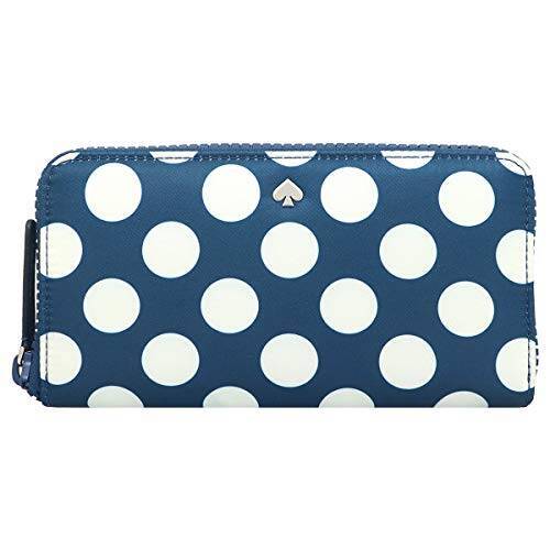[ケイトスペード] kate spade 財布(長財布) WLR00372 ブルーマルチ ジェイ シーサイド ドット ナイロン ラージ コンチネンタル ラウンド ジップ ウォレット レディース [アウトレット品] [ブランド] [並行輸入品]