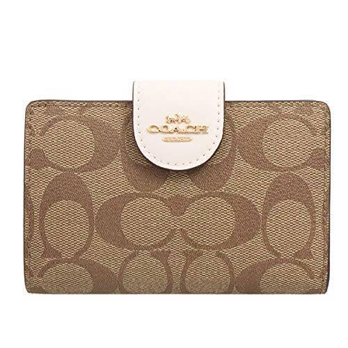 [コーチ] COACH 財布(二つ折り財布) FC0082 C0082 カーキ×チョーク2 シグネチャー PVC レザー ミディアム コーナー ジップ ウォレット レディース [アウトレット品] [ブランド] [並行輸入品]