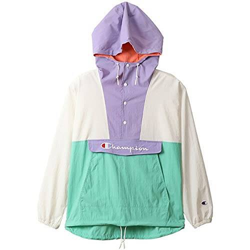 [チャンピオン] アノラックパーカー ナイロンジャケット 防風 撥水 ストレッチ レインウェア カラーブロック スクリプトロゴ刺繍 トレーニングウェア スポーツウェア CW-RSC03 レディース ホワイト L