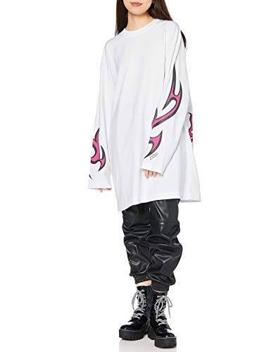 (ディーゼル) DIESEL レディース Tシャツ リラックスフィットグラフィックロングTシャツ A002590IAYK XXS ホワイト 100