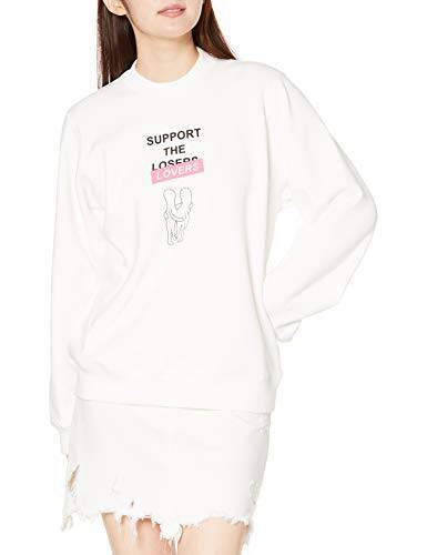 (ディーゼル) DIESEL レディース サステナブル グラフィック スウェットトレーナー A041640GRAH S ホワイト 129